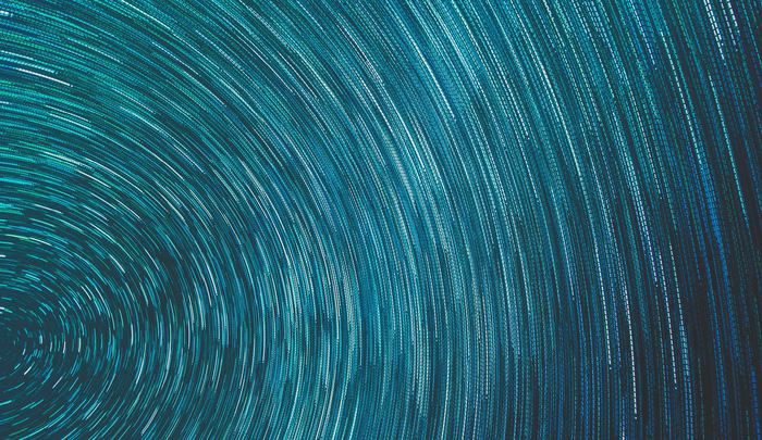 Swirling blue light