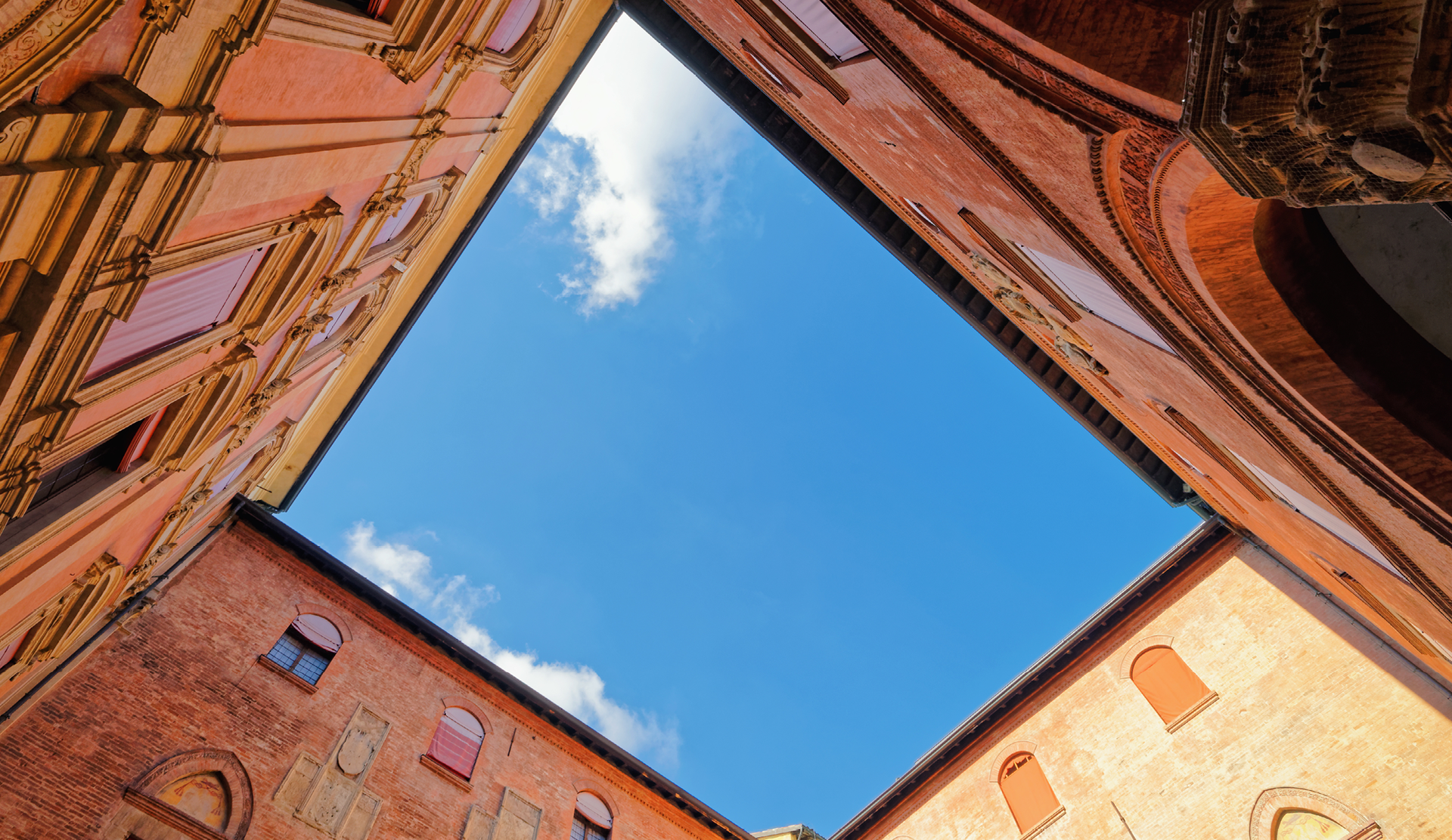 courtyard in bologna italy